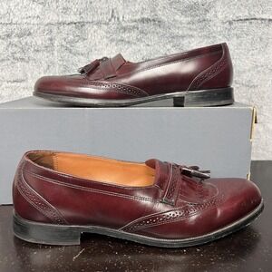 Bostonian Classics Dress Shoes Mens Size 8.5 Burgundy Tassel Loafers Leather